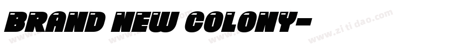 Brand New Colony字体转换